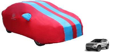 Auto Oprema Car Cover For Jeep Compass (With Mirror Pockets)(Blue, Red)