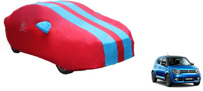 Auto Oprema Car Cover For Maruti Suzuki Ignis (With Mirror Pockets)(Blue, Red)