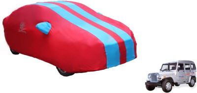Auto Oprema Car Cover For Mahindra Marshal (With Mirror Pockets)(Blue, Red)