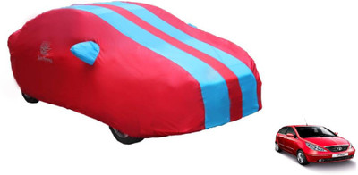 Auto Oprema Car Cover For Tata Vista Tech (With Mirror Pockets)(Blue, Red)