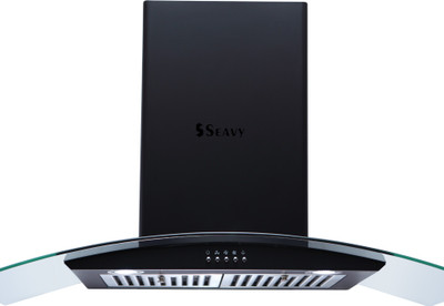 

Seavy Opec 90 cm Black Wall Mounted Chimney(Black 1100 CMH)