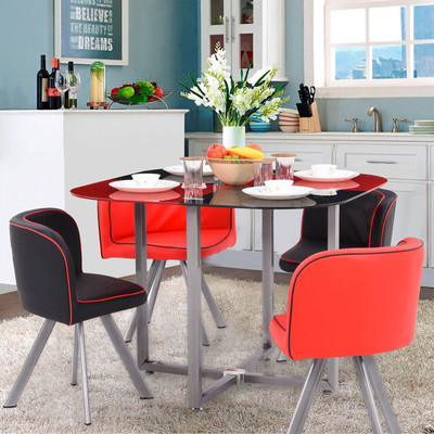 Buy RoyalOak Riga Metal 4 Seater Dining Set Finish Color