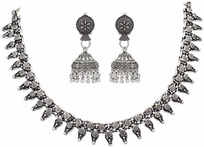Sasitrends Metal Silver Jewellery Set(Pack of 1)