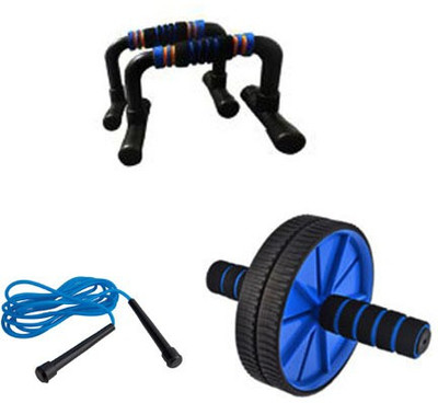 INSTAFIT AB Wheel, Folding Pushup Stand with jump rope Fitness Accessory Kit Kit