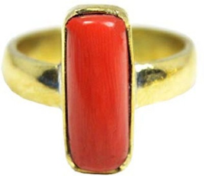 GALAXY ASTRO Stone Coral Gold Plated Ring