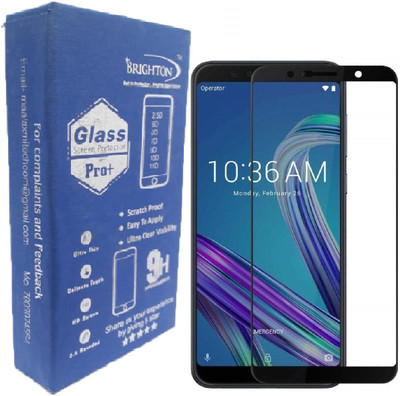 BRIGHTRON Edge To Edge Tempered Glass for BRIGHTRON FULL Glue Edge-to-Edge 11D Tempered Glass for Asus Zenfone Max Pro M1 Full HD 9H Hardness Screen Protector Full Body Coverage Edge to Edge Tempered Glass Screen Protector For Asus Zenfone Max Pro M1 (11D Tempered Glass)(Pack of 1)