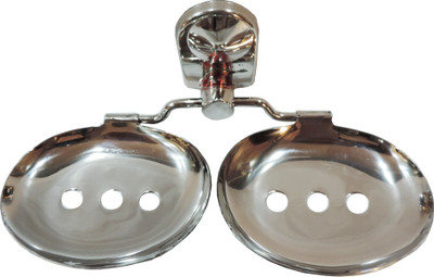 Epraiser A1 SS Nano Double Oval Deluxe Elegant Soap Dish(Silver)