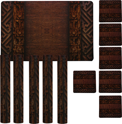 KUBER INDUSTRIES Rectangular Pack of 12 Table Placemat(Brown, PVC)
