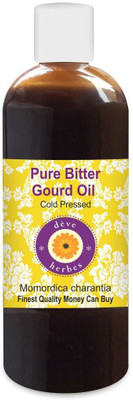 

Deve Herbes Pure Bitter Gourd Oil (Momordica charantia) 100% Natural Therapeutic Grade Cold Pressed.(200 ml)