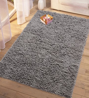 Saral Home Grey Cotton Carpet(3 ft,  X 5 ft, Rectangle)
