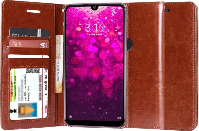 Unistuff Flip Cover for Redmi Y3, Mi Redmi Y3(Brown, Dual Protection, Pack of: 1)