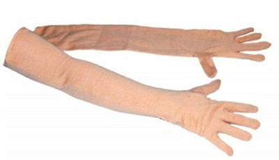 Ahom Cotton Arm Sleeve For Men & Women(Free, Beige)