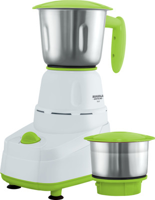 Maharaja Whiteline MX-186 500 W Mixer Grinder(White, Green, 2 Jars), Green;white