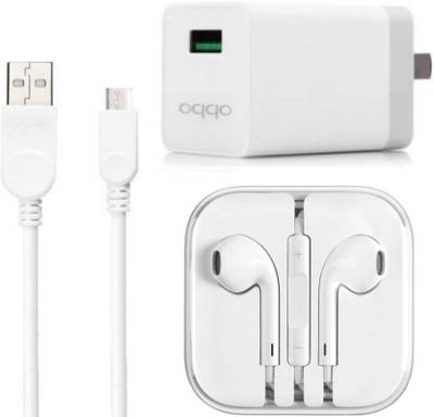 OPPO Wall Charger Accessory Combo for oppo mobile phone charger, oppo f1 s, oppo f3, oppo f5, oppo A37Buy With Best Seller Garg Associates(White)