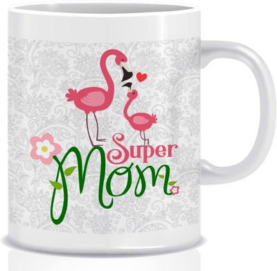 blinkNshop Super MOM Ceramic Coffee Mug(325 ml)