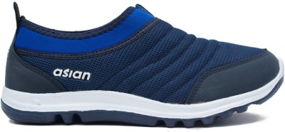 asian Asian Prime-02 laceless sports shoes for men | Latest Stylish Casual sneakers for men without laces | running shoes for boys | Slip on blue shoes for running, walking, gym, trekking & party For Men(Blue)