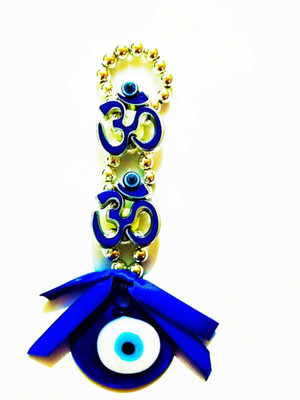 TANISHKA CREATIONS Evil Eye For Home Protection , Good Luck , Increase Positivity & Reduce Negativity Coming From Outside Decorative Showpiece  -  17 cm(Stone, Blue)