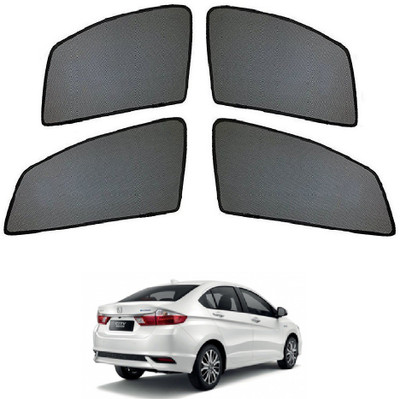 AuTO ADDiCT Side Window, Rear Window Sun Shade For Honda New City(Black)