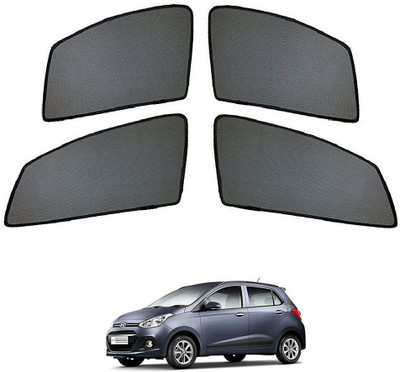 KOZDIKO Side Window, Rear Window Sun Shade For Hyundai Grand i10(Black)