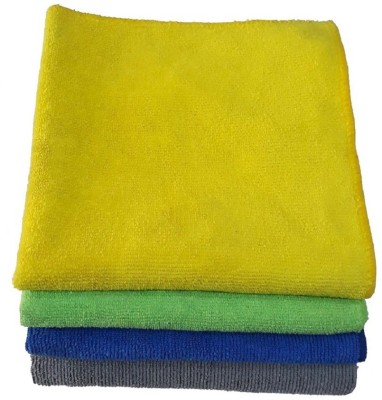 NATURE SKY Microfiber Vehicle Washing  Cloth(Pack Of 4, 250 GSM)