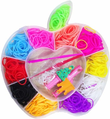 R H lifestyle Rainbow Color DIY Loom Band Kit (Apple Shape)