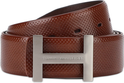 TOMMY HILFIGER Men Casual Brown Genuine Leather Belt