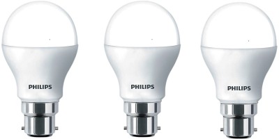 PHILIPS 9 W Standard B22 LED Bulb(White, Pack of 3)