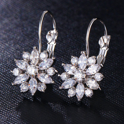 Shining Diva Stylish Party Wear Earrings Cubic Zirconia Alloy Clip-on Earring