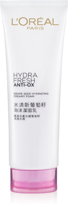 

L'Oreal Paris Hydrafresh Anti-Ox Grape Seed Creamy Foam Face Wash(125 ml)