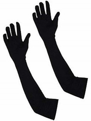 Hind Home Cotton Arm Sleeve For Men & Women(Free, Black)