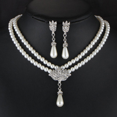 Shining Diva Alloy White, Silver Jewellery Set(Pack of 1)