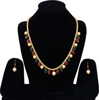 Darsha Collections Alloy Gold-plated Multicolor Jewellery Set(Pack of 1)