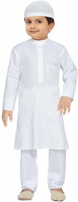 RS Boys Festive & Party, Casual, Wedding Kurta and Pyjama Set(White Pack of 1)