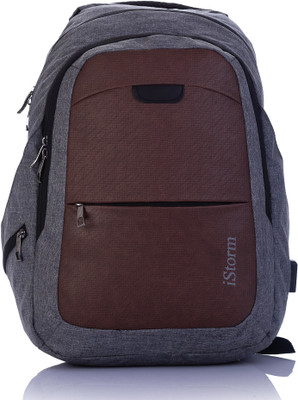 Istorm 15.6 inch Laptop Backpack(Brown, Grey)
