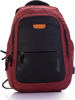 Istorm 15.6 inch Laptop Backpack(Red, Black)