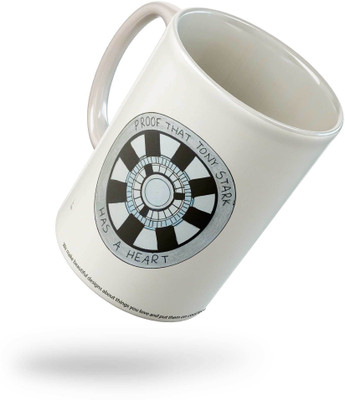 Tee Mafia Avengers proof that tony stark has a heart Ceramic Coffee Mug(330 ml)