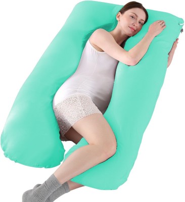 Angel Mommy Microfibre Solid Body Pillow Pack of 1(Light Green)