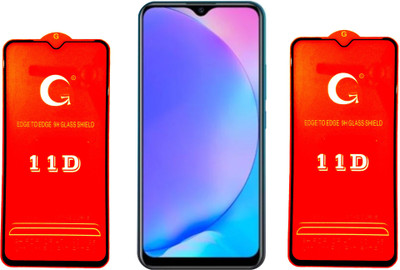 LORTZEA Edge To Edge Tempered Glass for VIVO Y17 (11D) (Shatterproof) (Antifingerprint) (Scratch Resistant) (Oleophobic Coating) (PACK OF 2 )(Pack of 2)
