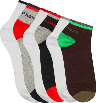 ROMEO ROSSI Men Color Block Ankle Length(Pack of 6)
