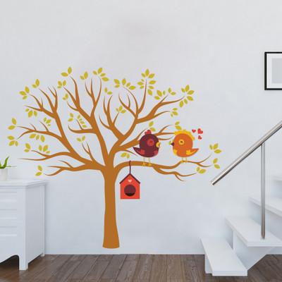 Flipkart SmartBuy 38.1 cm Birds Tree and Home Self Adhesive Sticker(Pack of 1)