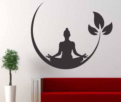 Wallzone 100 cm Budha Removable Sticker(Pack of 1)