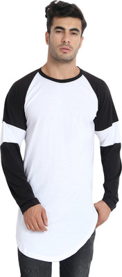 LALAN TOP Color Block Men Round Neck White, Black T-Shirt