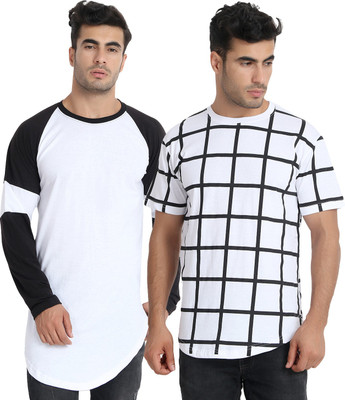 LALAN TOP Checkered Men Round Neck Multicolor T-Shirt(Pack of 2)