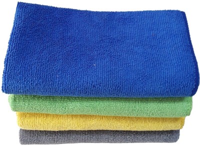 NATURE SKY Microfiber Vehicle Washing  Cloth(Pack Of 4, 220 GSM)