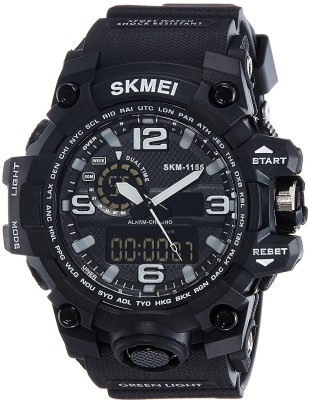 SKMEI 1155_black New Arrival Designer Sporty Look Analog-Digital Watch  - For Men