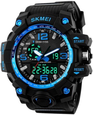 SKMEI 1155_Blue New Arrival Designer Sporty Look Analog-Digital Watch  - For Men