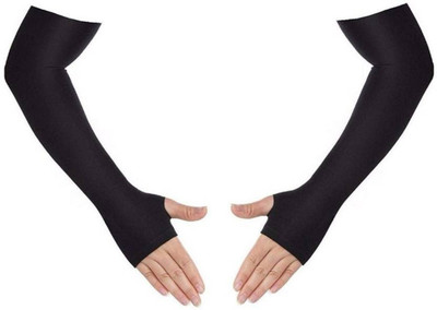 MUKHAKSH Nylon, Cotton, Polyresin Arm Sleeve For Men & Women(Free, Black)