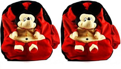Black Hill Velvet Kids Bag - 2 to 5 Age (_Best_Red_Mickey_Pack) 10 L Backpack(Multicolor)