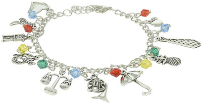 Happy GiftMart Alloy Silver Charm Bracelet