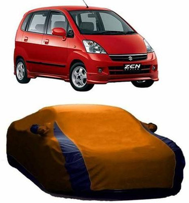 HOLME'S Car Cover For Maruti Suzuki Zen Estilo (With Mirror Pockets)(Orange)